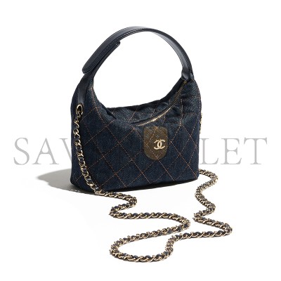 CHANEL CLASSIC CLUTCH WITH CHAIN DENIM AP4386 (21.5*19*7.5cm)